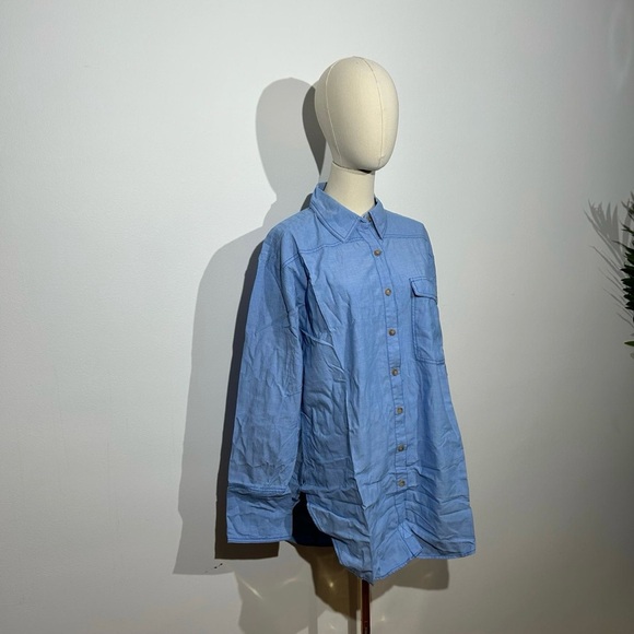 NWT Free People Manchester Solid Blue Size Medium - Picture 3 of 9